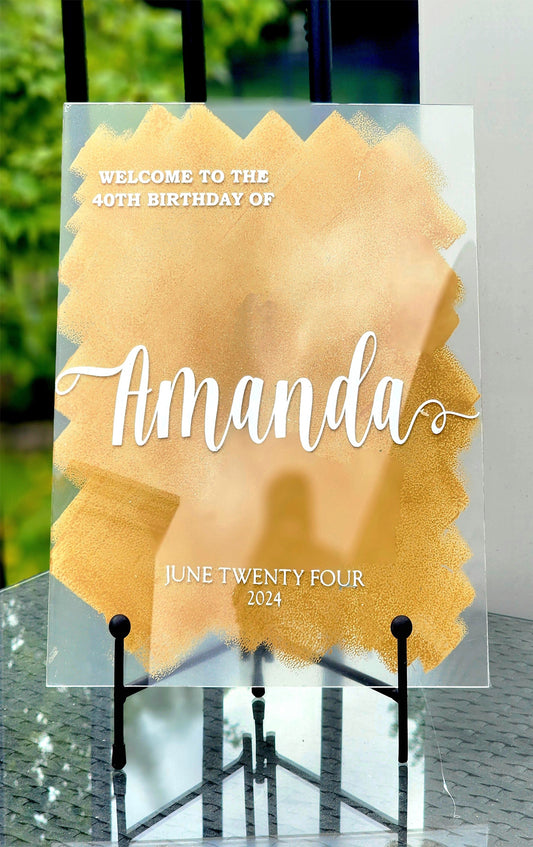 Acrylic Sign - Partially Painted