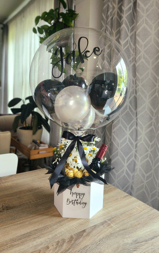 Balloon Bubble Bouquet with Gifts (Sparkling Juice)