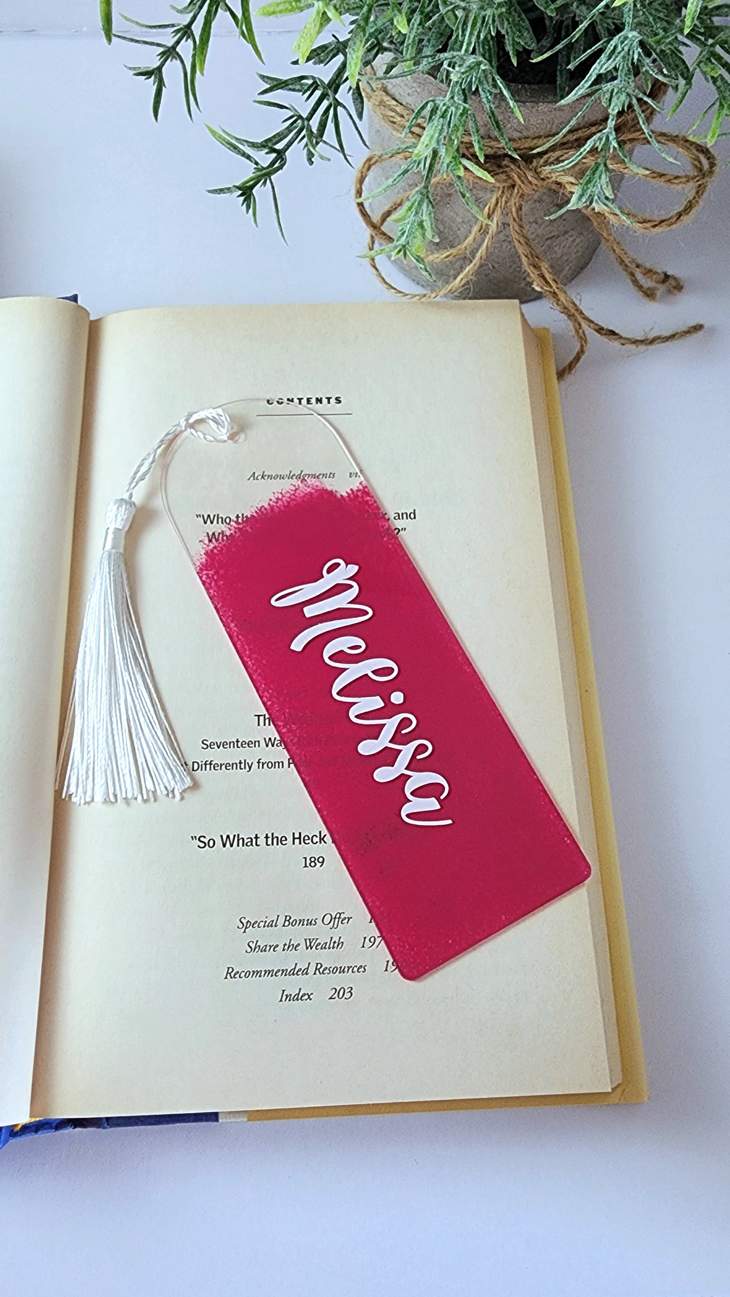 Bookmark Acrylic Personalized