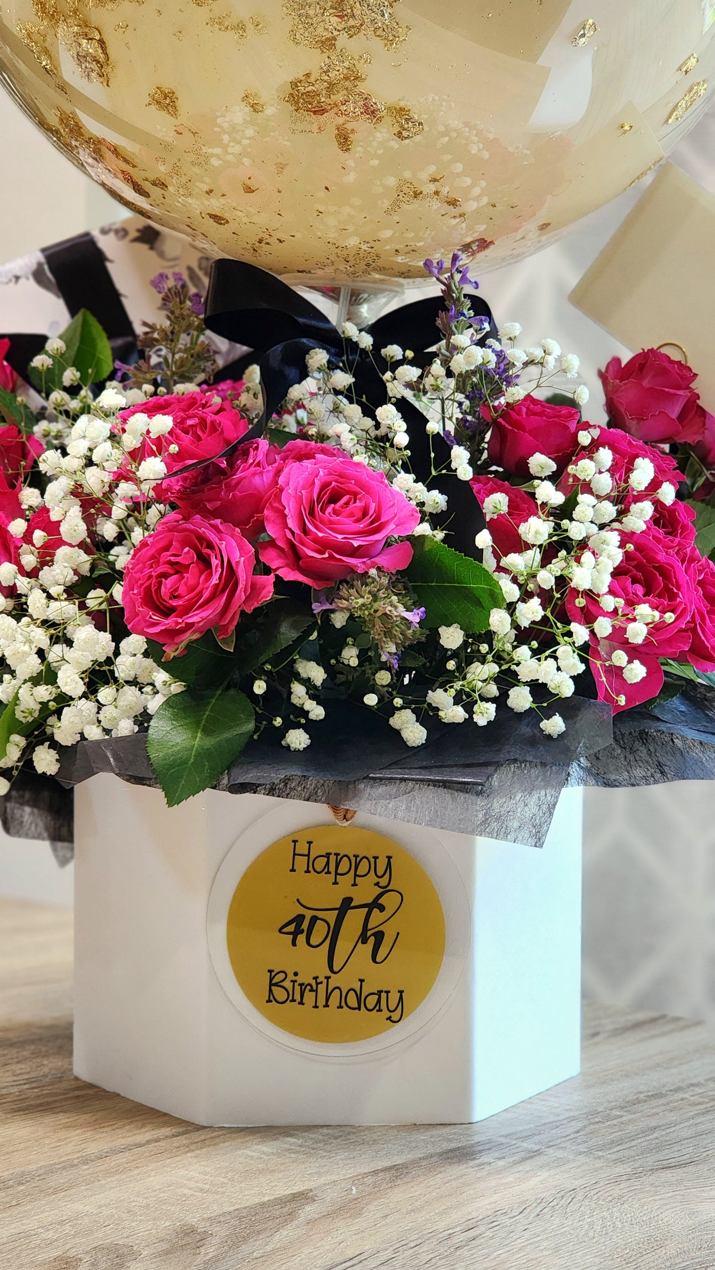 Hot Air Balloon Bouquet with Fresh Flowers